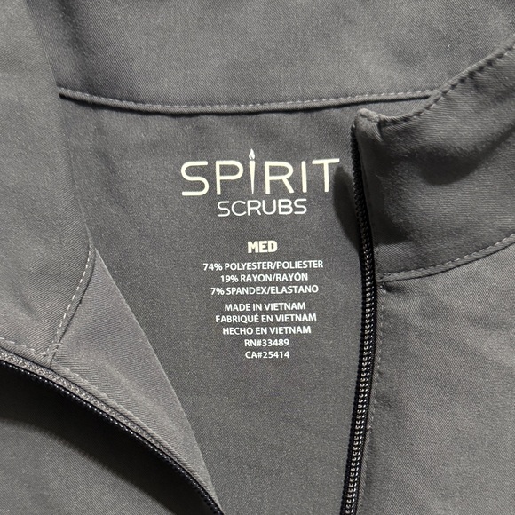 Spirit Scrubs Women’s Full-Zip Jacket - Pewter - Picture 2 of 3